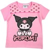Hello Kitty Kuromi rožiniai vaikiški trumpi marškinėliai, 5 metų vaikams