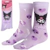 Hello Kitty Kuromi violetinės ilgos kojinės suaugusiems 36/43