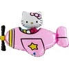 Hello Kitty lėktuvas rožinis folijos balionas 76 cm