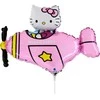 Hello Kitty lėktuvo rožinis mini folijos balionas 35 cm (WP)