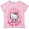 Hello Kitty rožiniai vaikiški trumpomis rankovėmis marškinėliai, 3-8 metų