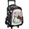 „Hello Kitty“ širdelės formos mokyklinis krepšys su ratukais, 46 cm