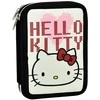 Hello Kitty širdelės formos pieštukų dėklas, užpildytas dviem sluoksniais