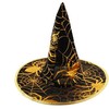 GoDan Kapelusz czarownicy ze złotą pajęczyną na Halloween - S - 1 vnt. universalus