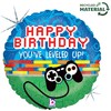 Holografinis folijos balionas „Happy Birthday Controller“, 46 cm