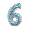 GoDan Balon foliowy B_C Cyfra6 hologr sreb CH-BHS6 44819
