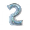 GoDan Balon foliowy B_C Cyfra2 hologr sreb CH-BHS2 44734