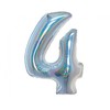 GoDan Balon foliowy B_C Cyfra4 hologr sreb CH-BHS4 44765