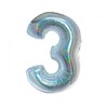 GoDan Balon foliowy B_C Cyfra3 hologr sreb CH-BHS3 44741