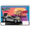 „Hot Wheels“ „Flame Runner“ spiralinis eskizų sąsiuvinis, A4, 30 lapų