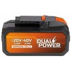 POWERPLUS 2x20v 2,5Ah baterija, skirta 40V arba 5Ah įrankiui su 20V Dual Power Powdp9037 įrankiu – suderinama su 40V ir 20V įrankiais