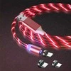 Įkroviklis - blizgus laidas su magnetiniais antgaliais (Micro USB, C tipo, iPhone Lightning)