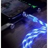 Įkroviklis - blizgus laidas su magnetiniais antgaliais (Micro USB, C tipo, iPhone Lightning)