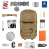 Išgyvenimo kuprinė 36L su įranga – ​​Brytzky Tactical Polygon Coyote V2 | 72 val. krepšys | Evakuacijos krepšys | Išgyvenimo krepšys
