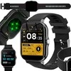 Išmanusis laikrodis moterims, vyrams, guminis dirželis, sportui, „Bluetooth“ skambučiams