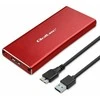 Qoltec 51831 Korpusas | M.2 SSD diskas | SATA | NGFF| USB 3.0 | Super greitis 5Gb/s | 2TB | Raudona