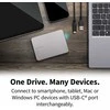 „Toshiba“ kietasis diskas | „Canvio Flex“ | 1000 GB | 2,5 colio | USB 3.2 Gen 1 | Šiltas „Sidabrinis“