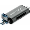 „Vention USB3.0“ daugiafunkcis kortelių skaitytuvas, pilkas, metalinis