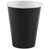 Juodos spalvos popieriniai puodeliai, 8 vnt., rinkinys, 250 ml