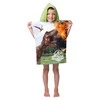 Poncho vaikams 50x115 Park Jurajski dinozaury 7615 ręcznik su kapturem dziecięce Jurassic World Park