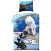 MCU Patalynė bawełniana 140x200 How to train your dragon poszewka 70x90 mėlyna Kids 12 Halantex