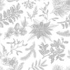 Kalėdinės botaninės sidabrinės servetėlės, 33 x 33 cm, 20 vnt. pakuotėje