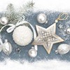 Kalėdinės elegantiškos servetėlės „Baubles“, 20 vnt. pakuotė, 33 x 33 cm