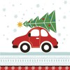 Kalėdinės „Joyful Xmas Car“ servetėlės, 20 vnt. pakuotė, 33 x 33 cm