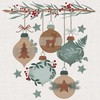Kalėdinės servetėlės „Graphic Eco Baubles“, 20 vnt. pakuotė, 33 x 33 cm