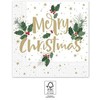 Kalėdinės servetėlės „Holly Merry I“, 20 vnt., 33x33 cm, FSC