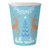 Kalėdiniai „Hello Winter“ popieriniai puodeliai, 6 vnt., po 250 ml