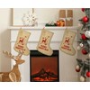 GoDan Kalėdų puošmena Kalėdinės kojinės dovanoms REINDEER džiutas