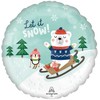 Amscan Let It Snow folijos balionas, 43 cm