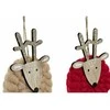 Kalėdų papuošalai DKD Home Decor Poliesteris Medžio Šiaurės elnias (3 pcs) (8 x 3 x 26 cm)