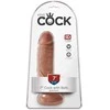 Pipedream King Cock 7" varpa su kiaušiniais, ruda