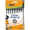 Rašiklis - BIC - Cristal Original - 10 vienetų pakuotė - Juoda spalva - Plona smaigalys