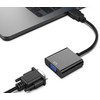 Keitiklis HDMI į VGA D-Sub kabeliui, juodas