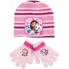 Kepurė Gabby's Dollhouse Cuddle Paws vaikiška kepuraitė ir pirštinės rinkinys