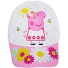 Kepurė Peppa Pig vaikiška beisbolo kepuraitė su gėlėmis, balta, 54 cm