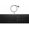 HP 125 laidinė klaviatūra, viso dydžio (100 %), laidinė, USB, juoda