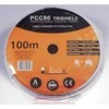 Libox Kabelis koncentryczny PCC80 100m koaksialinis kabelis RG-6/U Baltas