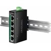 Šakotuvas Switch TRENDnet 5-Port Industrial Gigabit PoE+ DIN-Rail Mini Switch