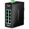 Šakotuvas Switch TRENDnet 8-Port Industrial Gigabit PoE+ DIN-Rail Mini Switch