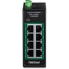 Šakotuvas Switch TRENDnet 8-Port Industrial Gigabit PoE+ DIN-Rail Mini Switch