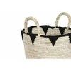 Krepšelio rinkinys Home ESPRIT Juoda Natūralus Natūralus pluoštas (3 Dalys)