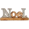 Krist+ Dekoratyvinė figūrėlė Noel Blizgučiai 6,5 x 10 x 25 cm Sidabras Medžio