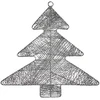 Krist+ Kalėdų papuošalai Sidabras Naujametinė eglutė 36,7 x 0,2 x 37,5 cm Metalinis Plastmasinis