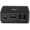 KVM Jungiklis - LINDY 2 Prievadų Type C DisplayPort 1.2 KVM Jungiklis 3840x2160@60Hz Maitinimo Šaltinis