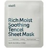 Klairs Rich Moist Shoothing Sheet Mask drėkinamoji lakštinė veido kaukė, 25 ml