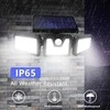 Lauko šviestuvas su saulės baterijomis ir judesio jutikliu, atsparus vandeniui, 100 LED